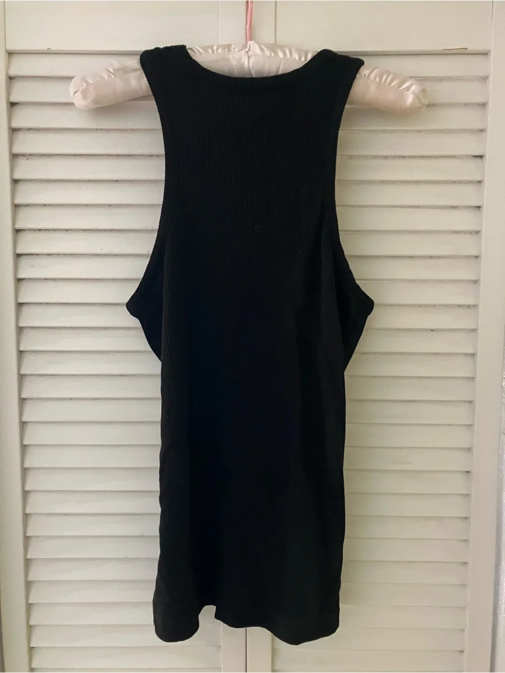 Agolde Black Ribbed Cutout Tank Top - Picture 7 of 9